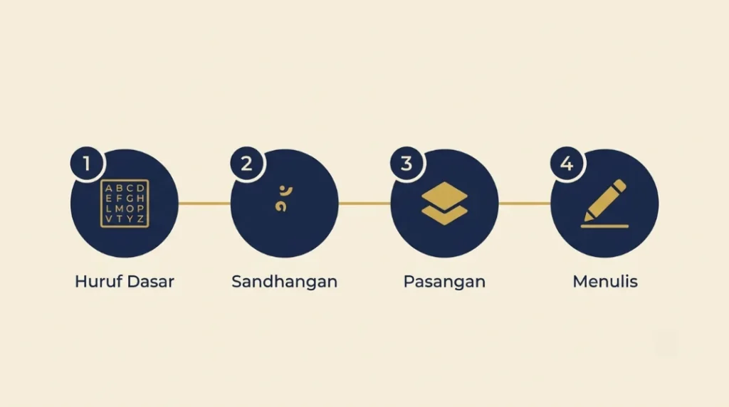 Empat langkah cara belajar aksara Jawa dari huruf dasar hingga menulis